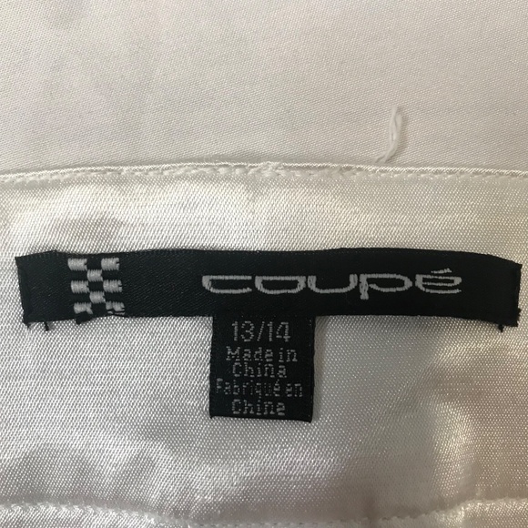 Women’s Ivory Satin Button Front Pencil Skirt High Waist Size 13/14 (Large) - Picture 10 of 12